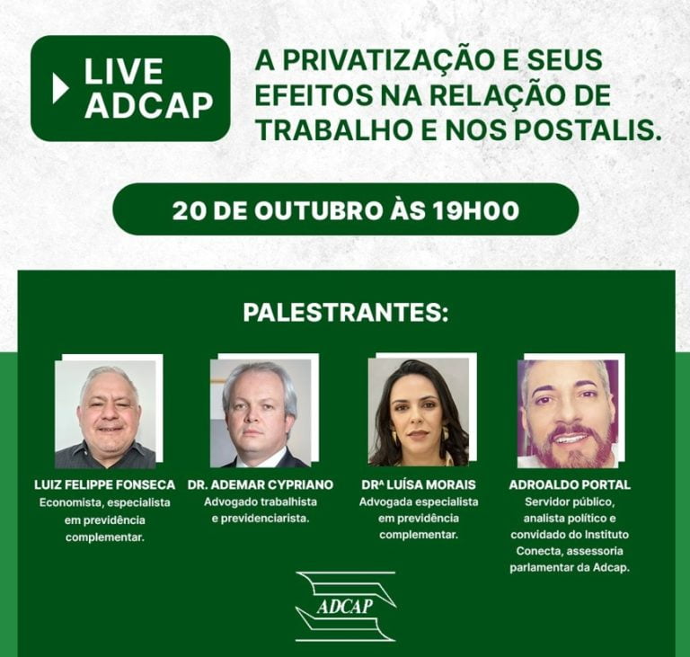 Adcap Event Live ADCAP – Impactos da Privatização para Empregados e Aposentados dos ...